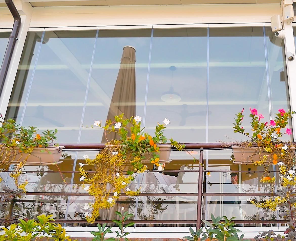 Balcone verona con vetri scorrevoli
