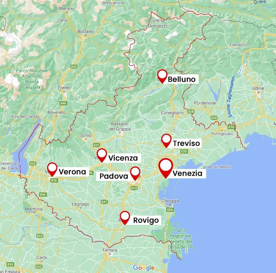 Belle vetrate scorrevoli veneto
