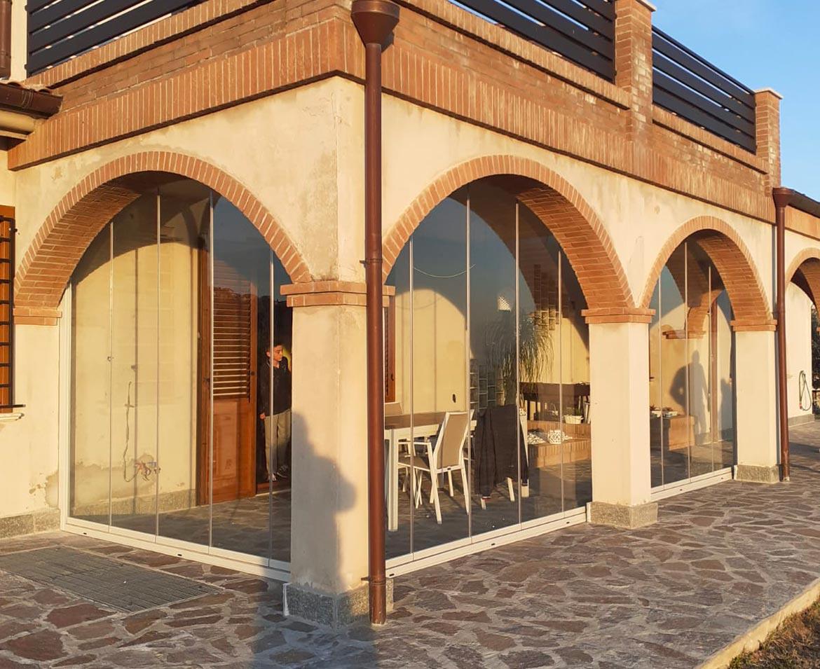 Portici archi con vetrate pescara