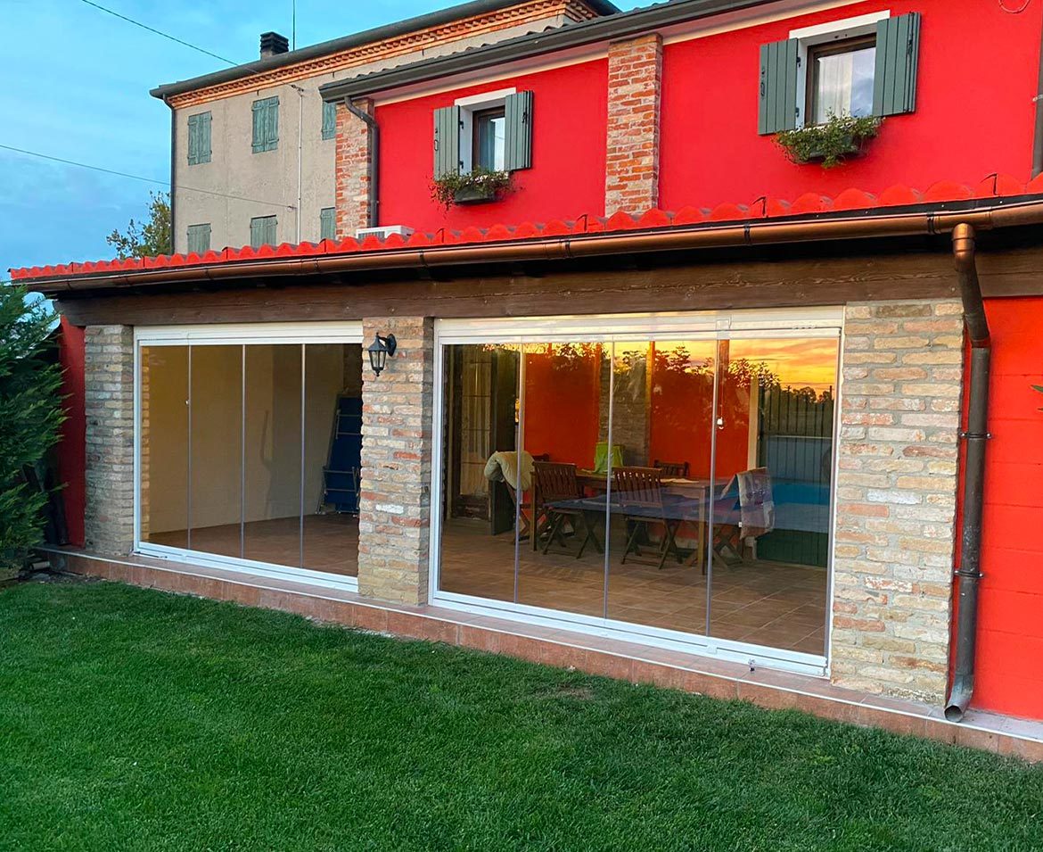 Terrazza rossa in pietra