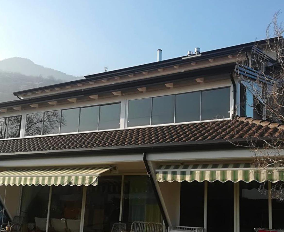 Terrazzo con vetrate avellino