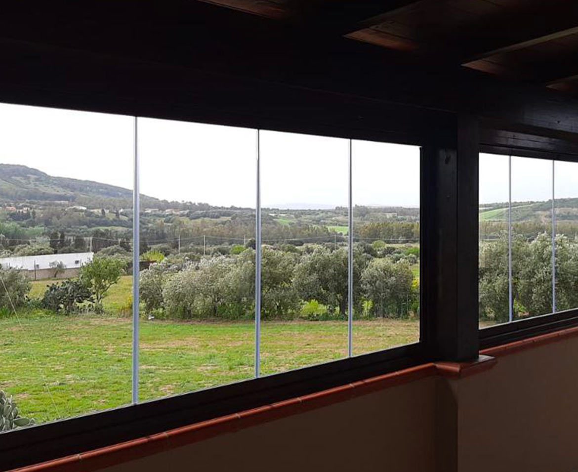 Terrazzo con vetrate panoramiche carbonia iglesias
