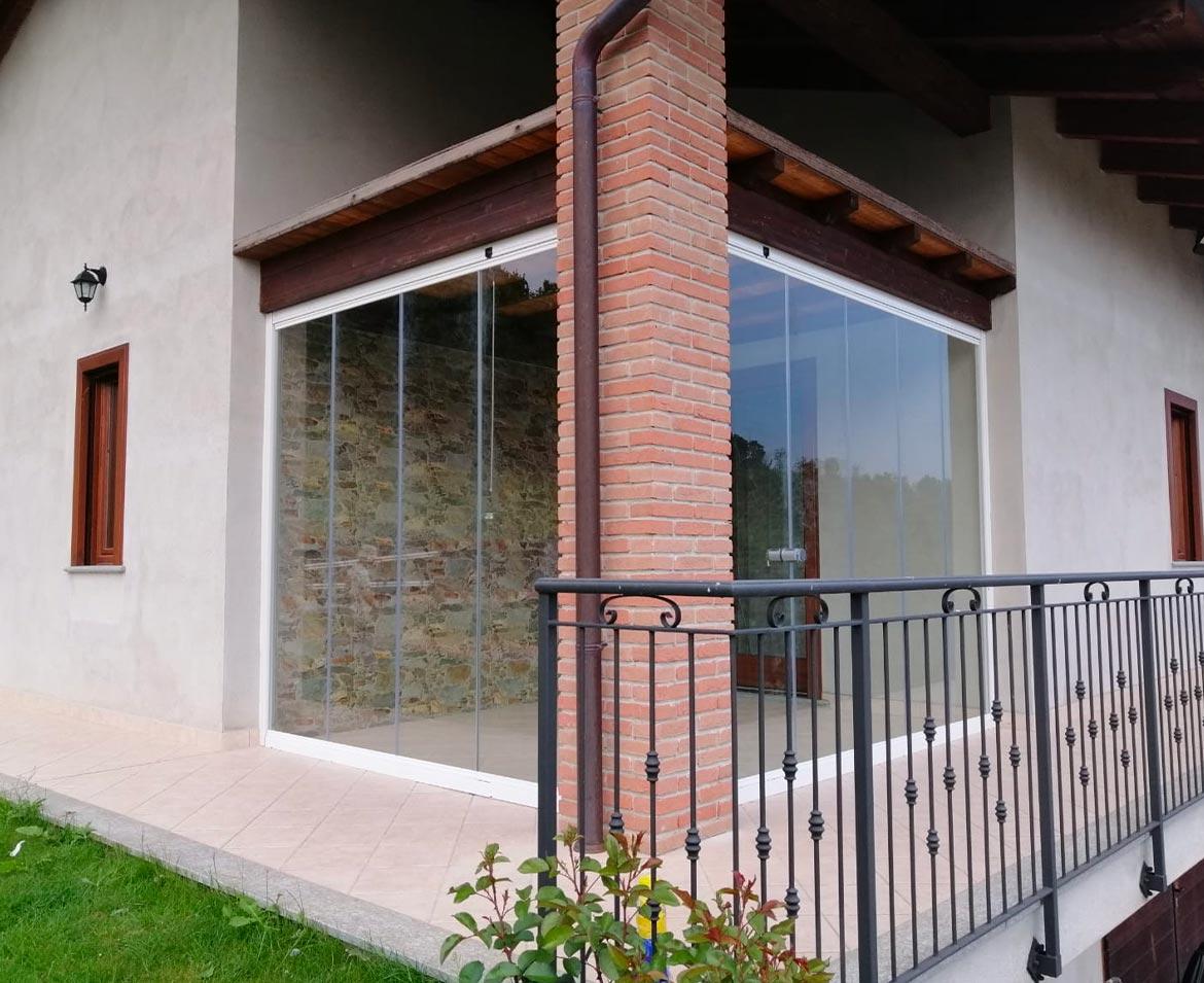 Veranda in vetro biella