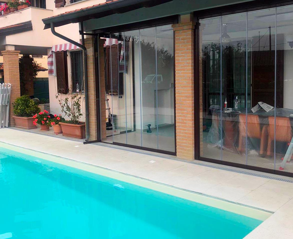 Veranda in vetro pavia