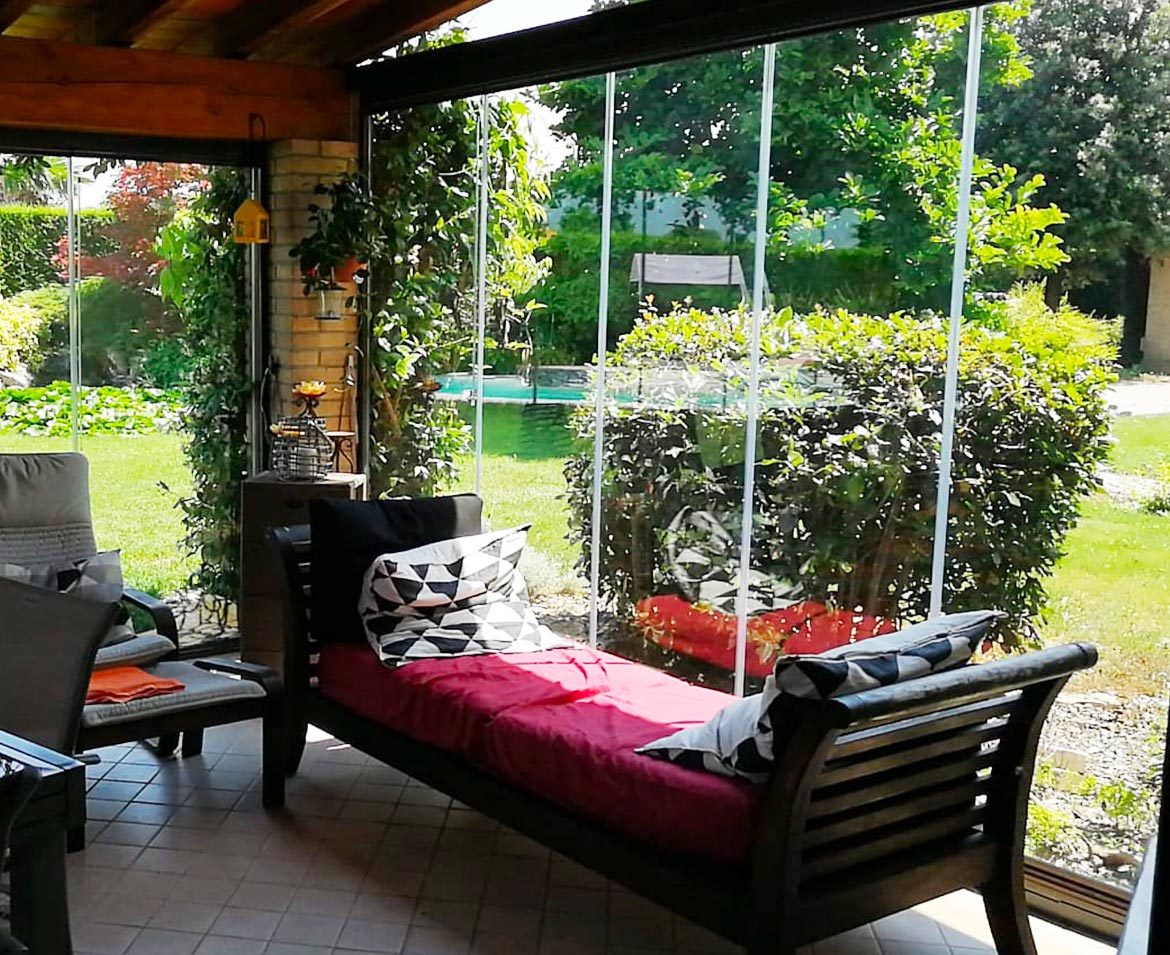 Veranda scorrevole giardino padova