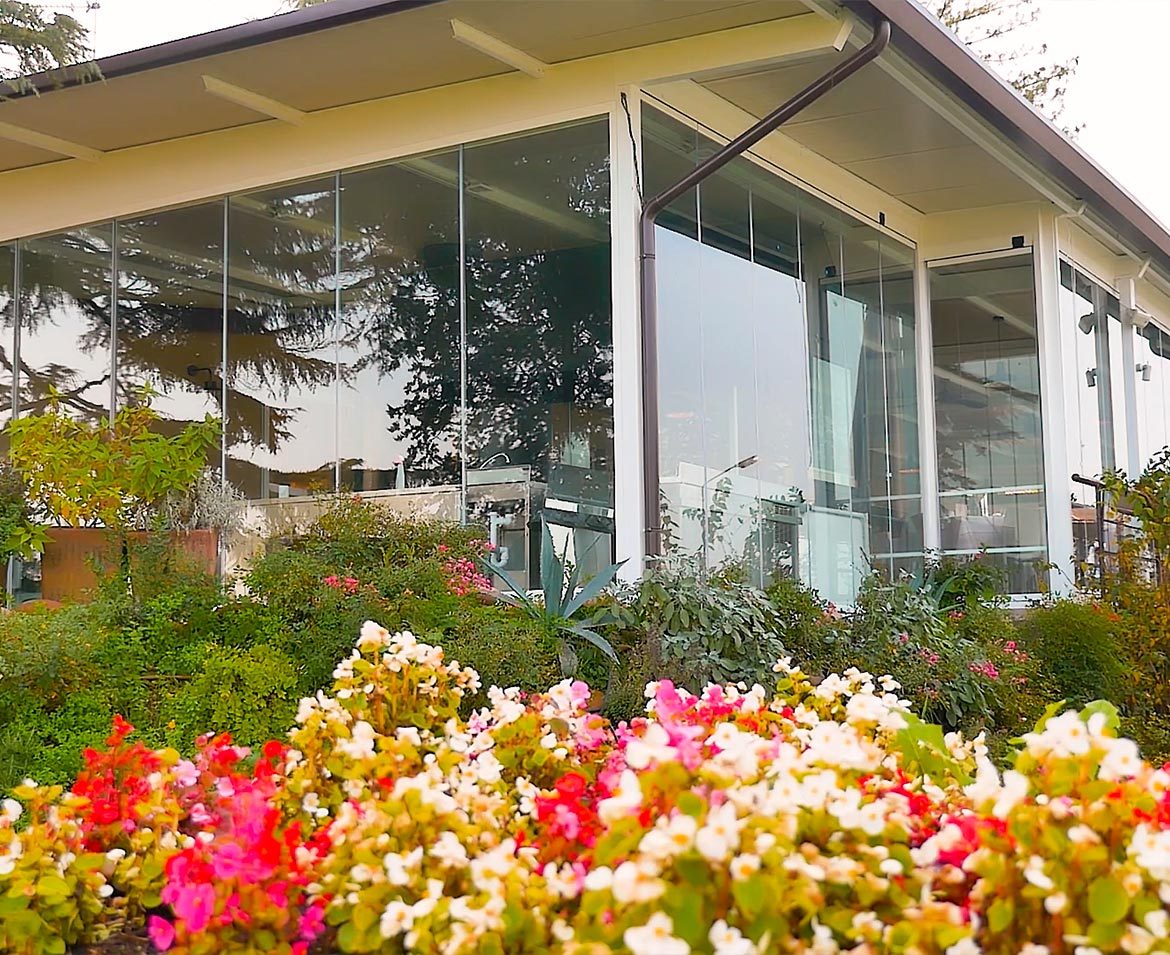 Vetrate per esterni in giardino